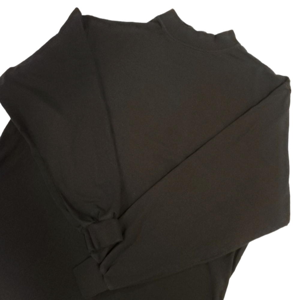 Men's Black Mock Turtleneck Size Large